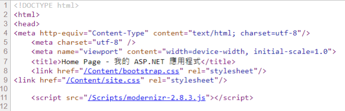 Asp.net MVC微軟範例 產出html結果